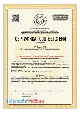Сертификат квалификации участников закупки для ИП. Новошахтинск Сертификат СТО 03.080.02033720.1-2020